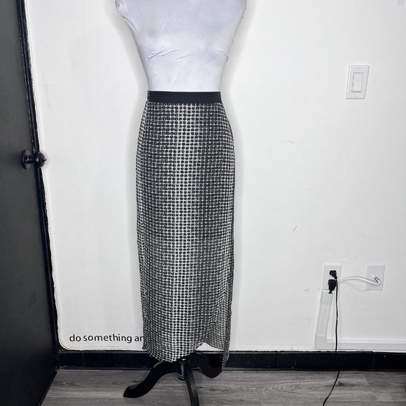 NWT BCBGeneration Black Pattern Polyester Light Skirt Size S - Picture 2 of 11